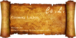 Csomay Lajos névjegykártya